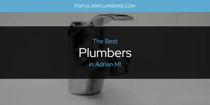 The Absolute Best Plumbers in Adrian MI  [Updated 2024]