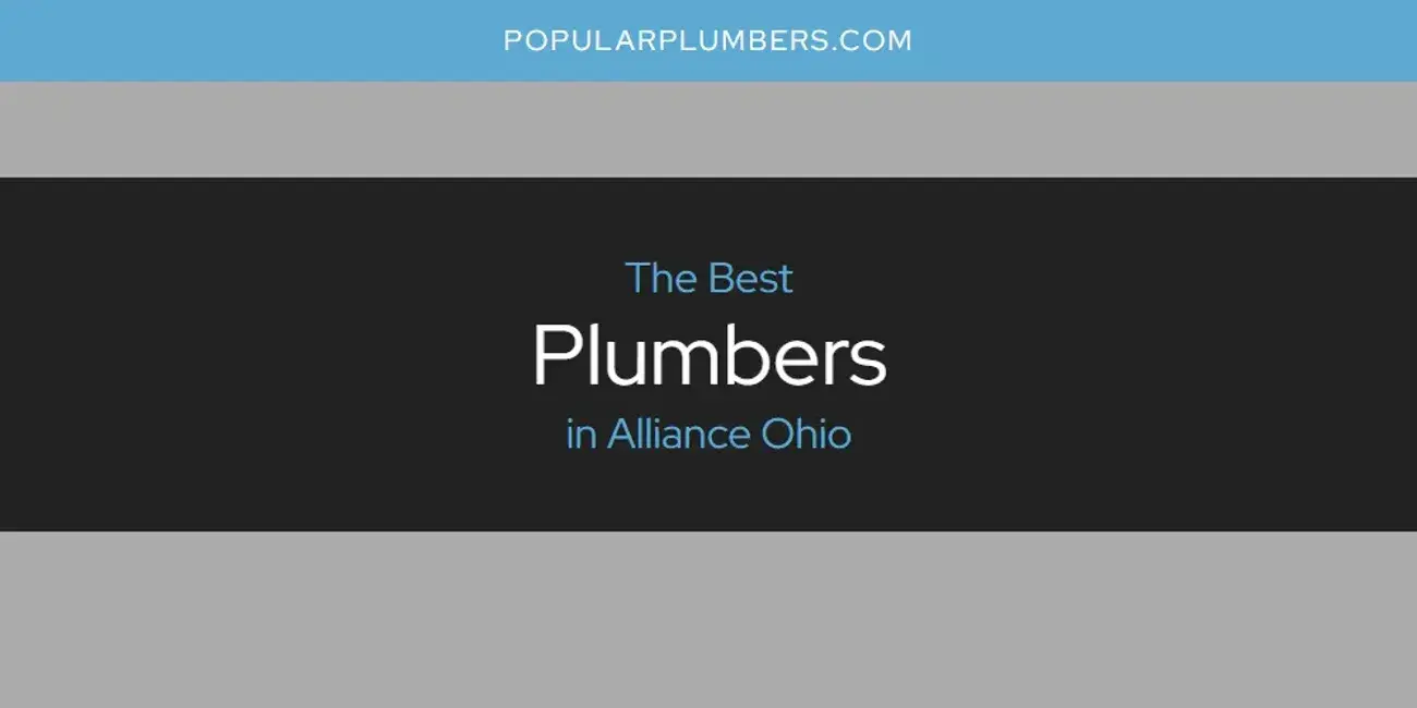 The Absolute Best Plumbers in Alliance Ohio  [Updated 2024]